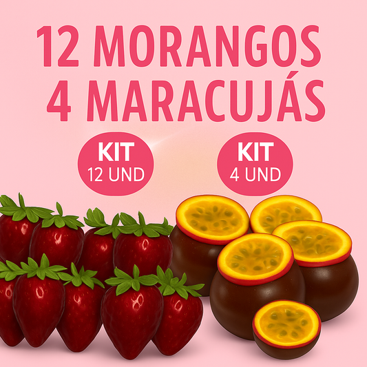 12 morangos do Amor + 4 Maracujá do Amor